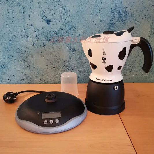 Hervidor eléctrico de vaca, cafetera capuchino de doble válvula